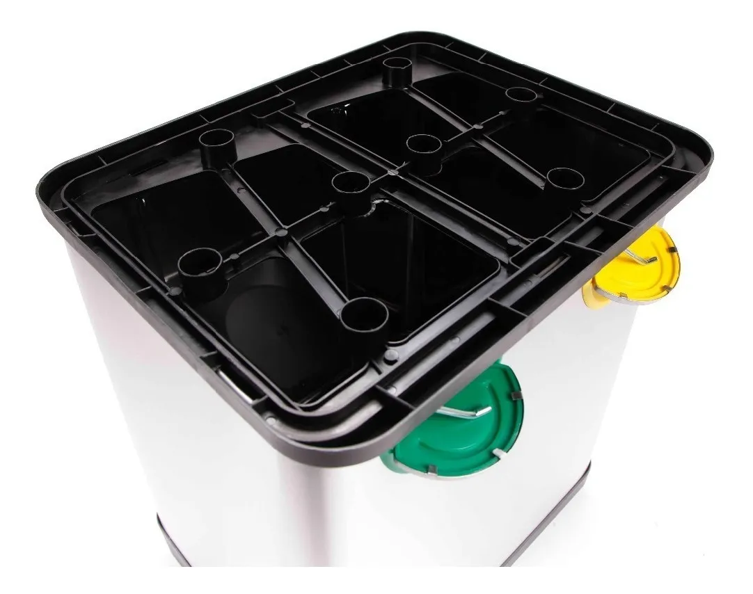 Miniatura 6 de Papelera, acero, selectiva, CD, 30L, c/pedal