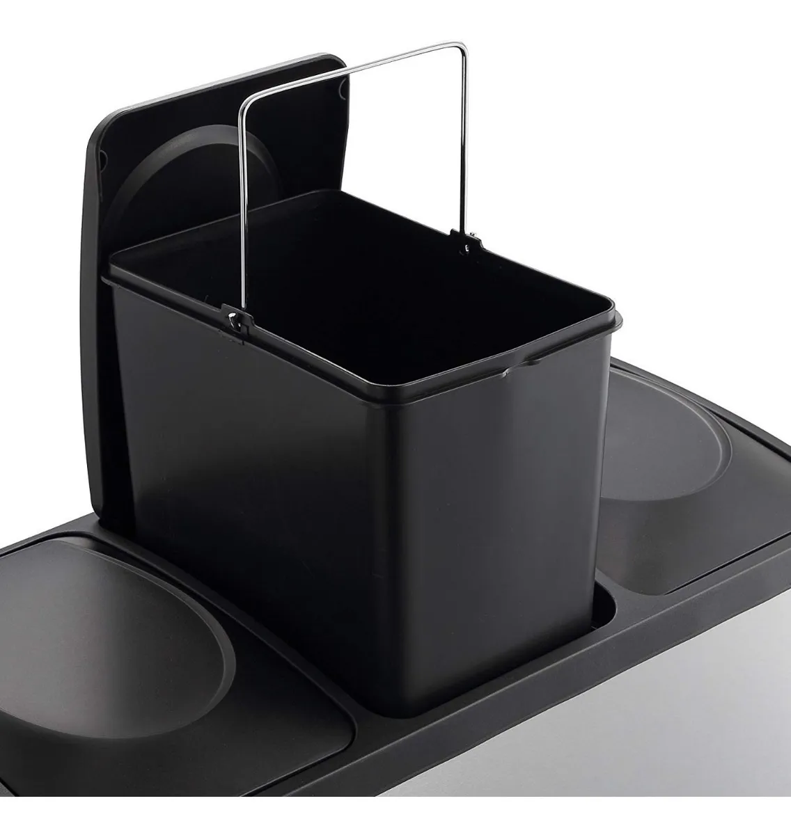 Miniatura 3 de Papelera selectiva triple  CT, 32L, c/pedal
2x8L y 16 L Acero