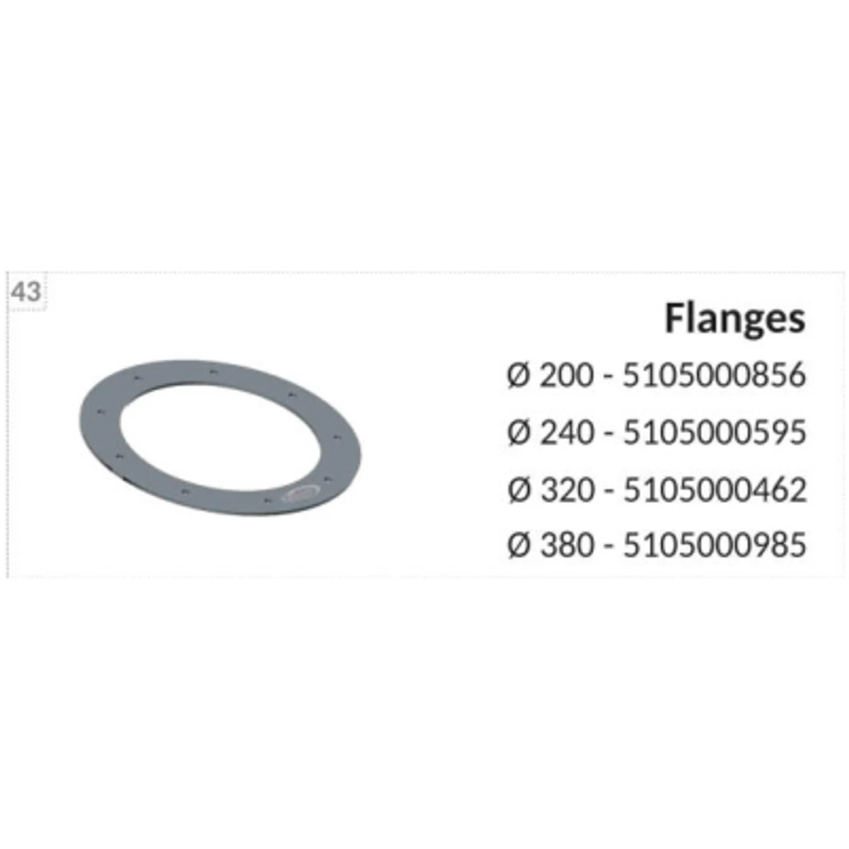 Flanges o platinas Tromink para cañería